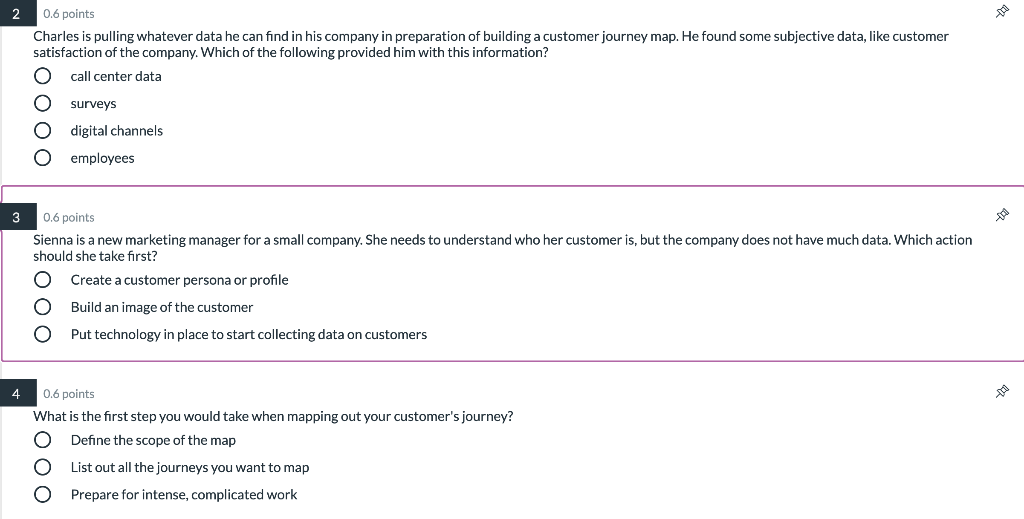2 0.6 points Charles is pulling whatever data he