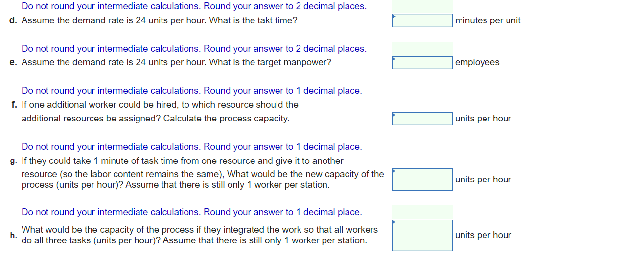 Could you please help answer: a, d, e, f, g, h