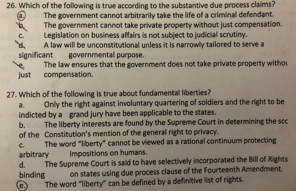 The current circled answers are incorrect. Please