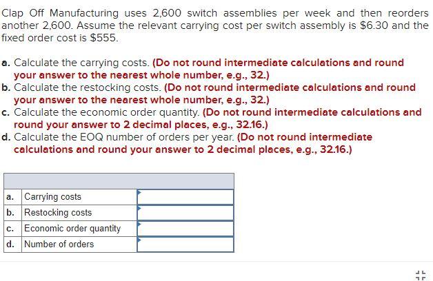 Clap Off Manufacturing uses 2,600 switch