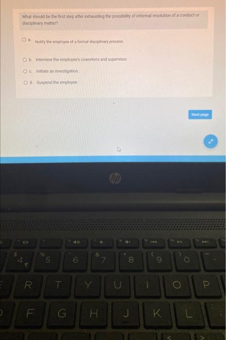 $ What should be the first step after exhausting