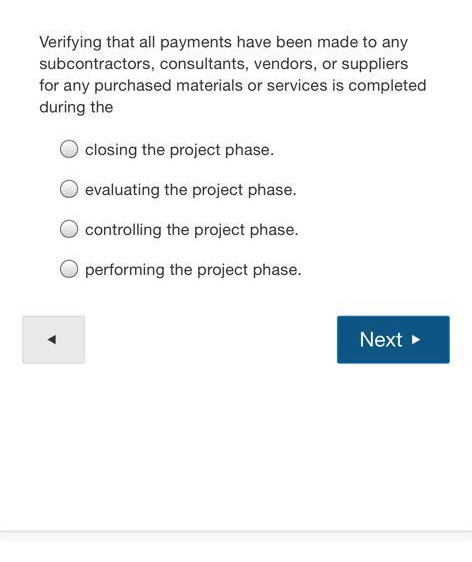 Verifying that all payments have been made to any