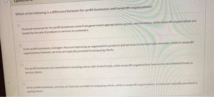 Which of the following is a difference between