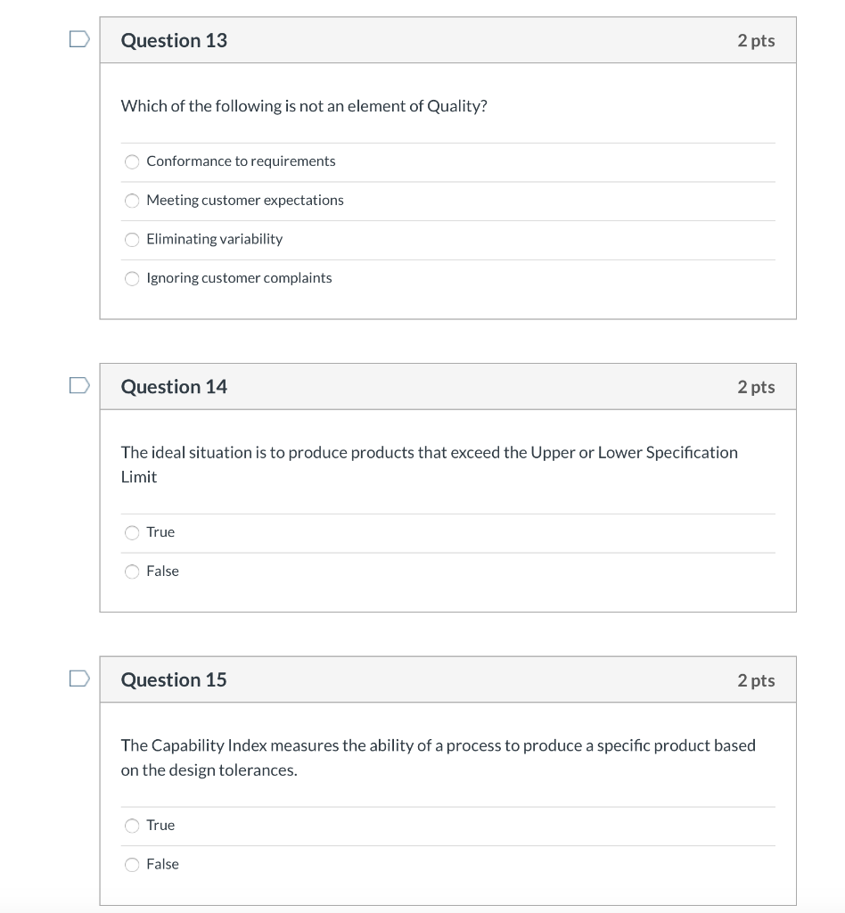 Question 13 2 pts Which of the following is not