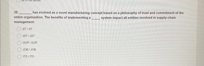 38 38. has evolved as a novel manufacturing