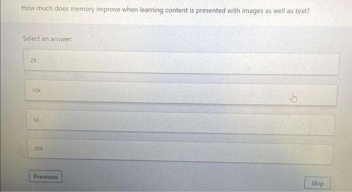 How much does memory improve when learning