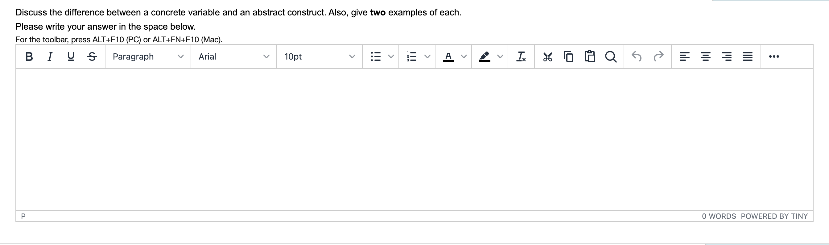 Discuss the difference between a concrete