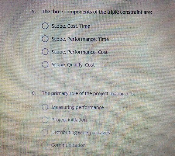 1. True or False: A Project is defined as being