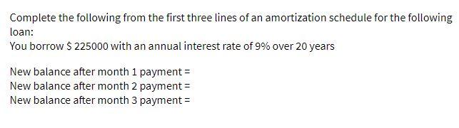 Complete the following from the first three lines