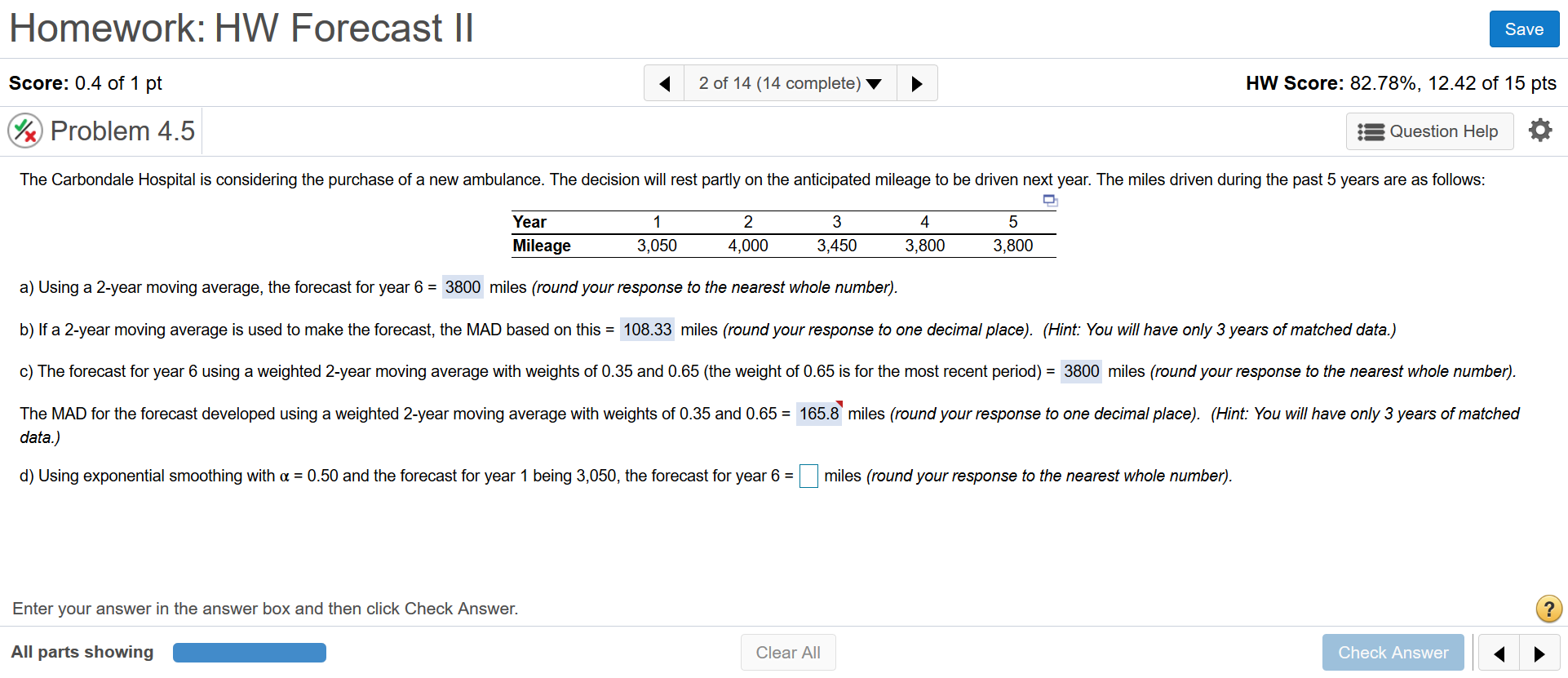 Homework: HW Forecast II Save Score: 0.4 of 1 pt