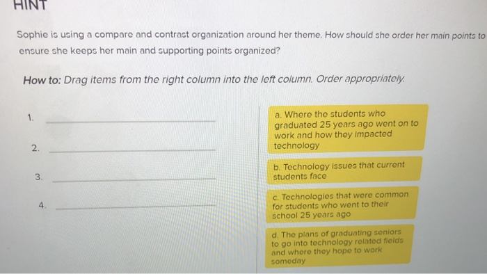 Sophie is struggling to narrow down her ideas to