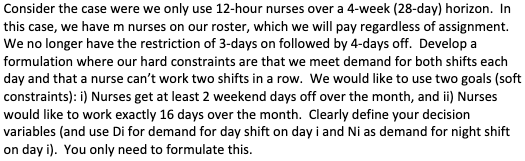 Consider the case were we only use 12-hour nurses