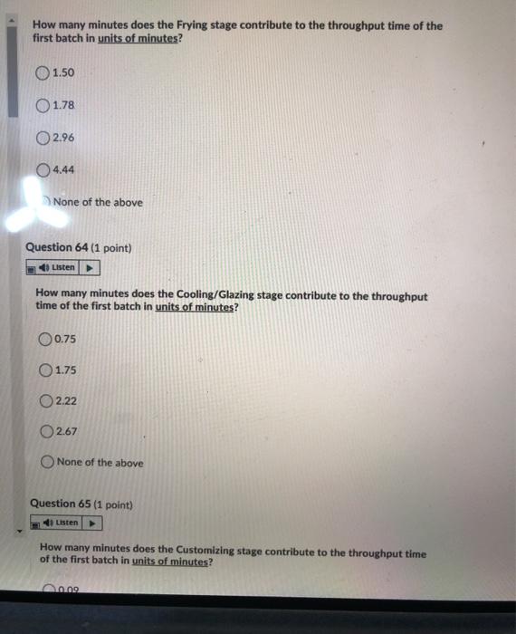 answer 63+64+65 Please read the below mini case