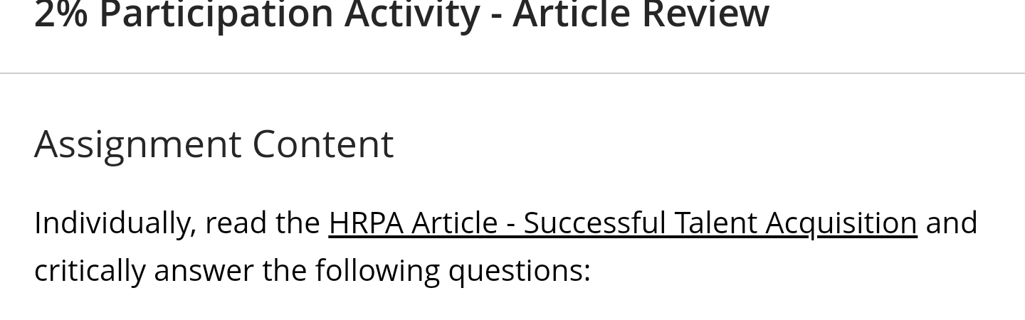 2% Participation Activity - Article Review