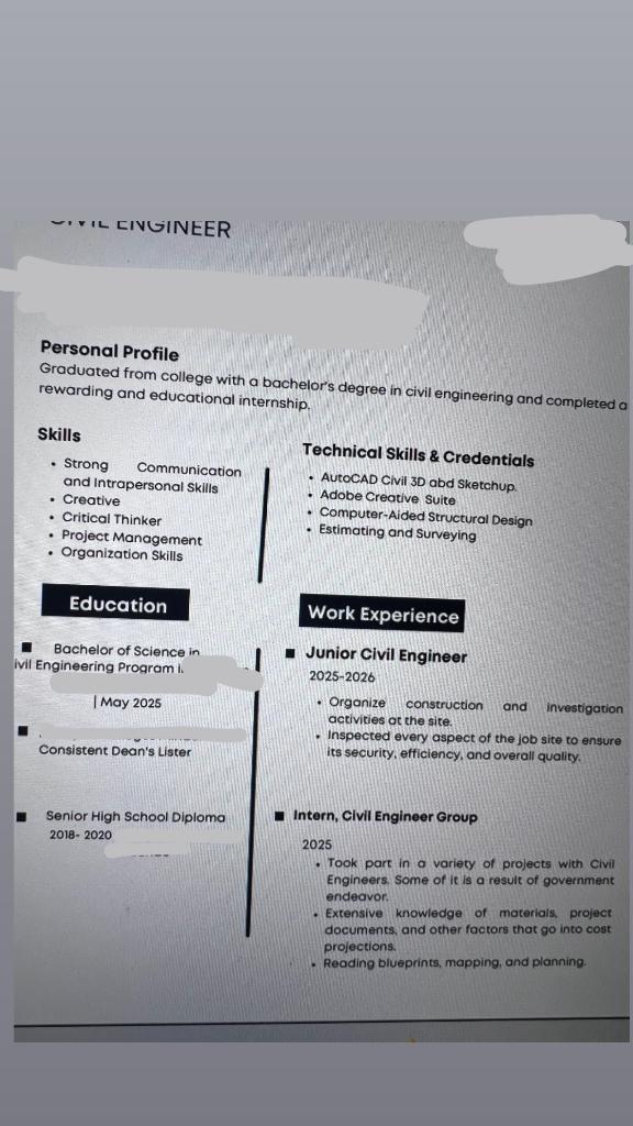 i will be in a job interview, above is my CV.