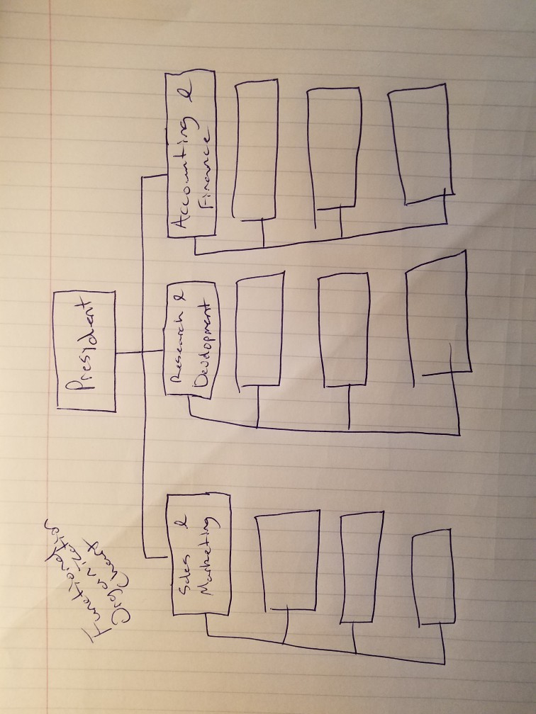What is on the blank chart? anizational cheart