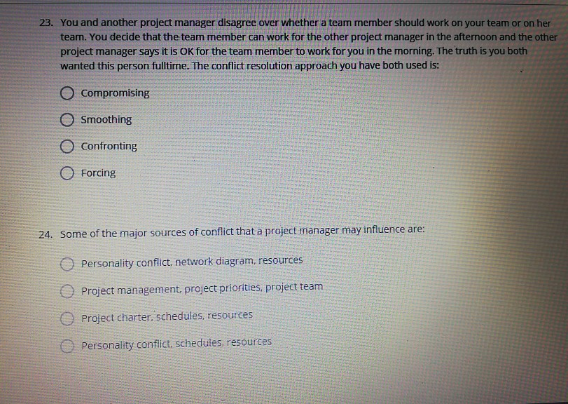 1. True or False: A Project is defined as being