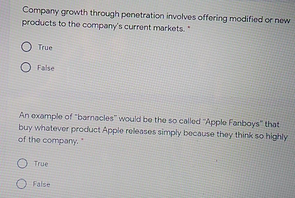 Company growth through penetration involves