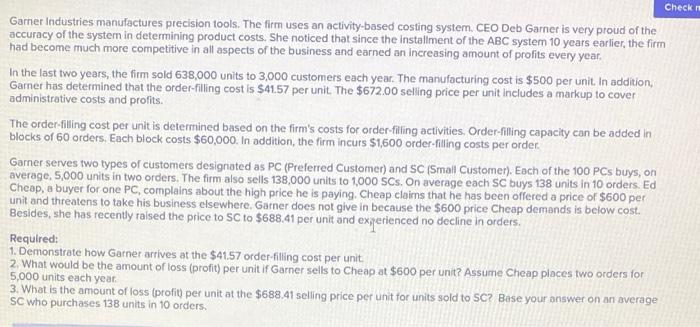 Garner Industries manufactures precision tools.