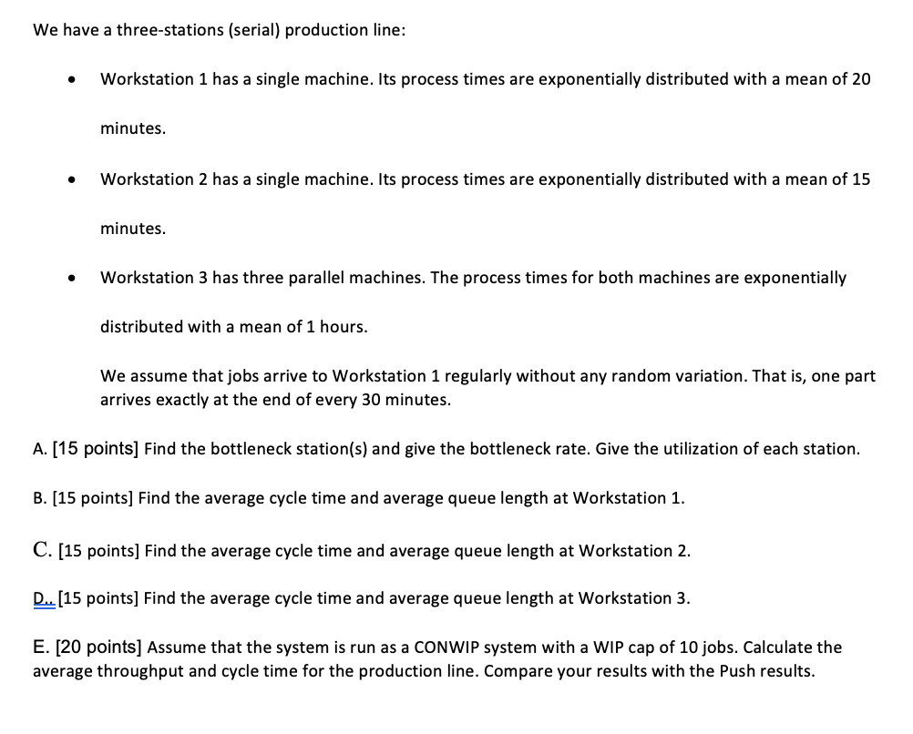 HELLLO PLS ANS ASAP We have a three-stations