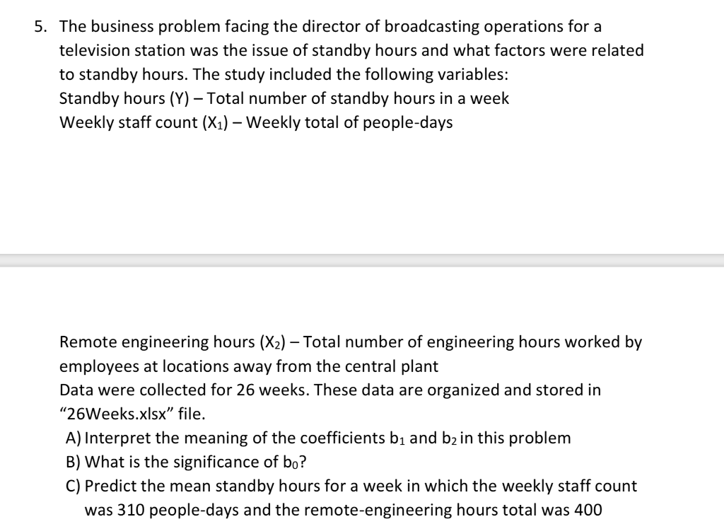 5. The business problem facing the director of
