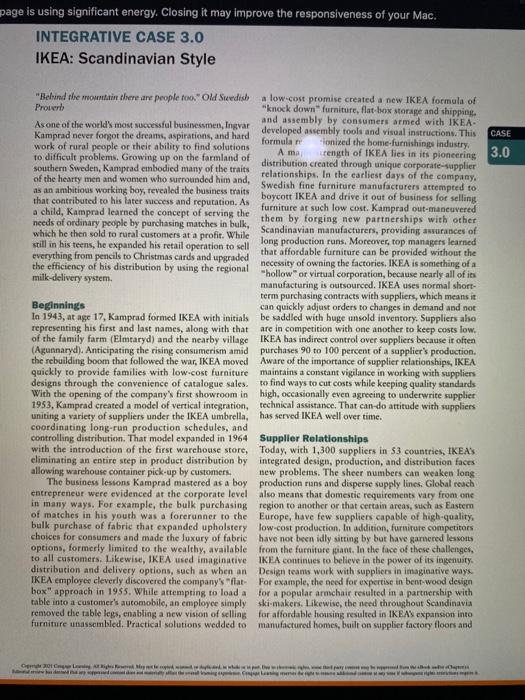 case 3.0 ikea: scandinavian style Questions 1.