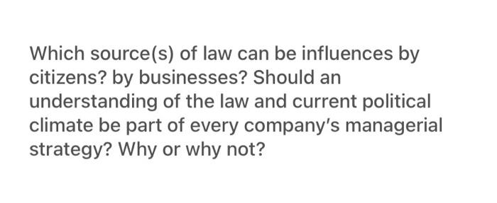 what law would be a great example ? Which