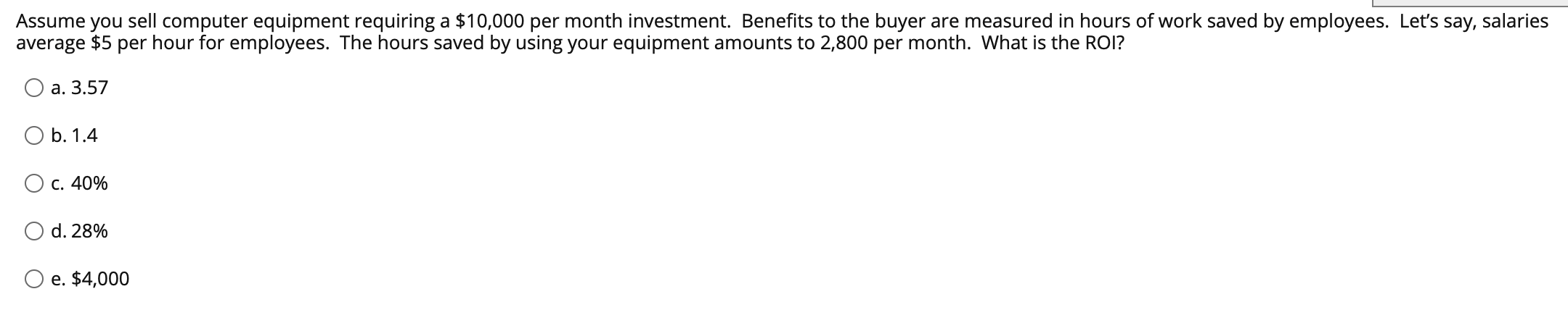 Assume you sell computer equipment requiring a