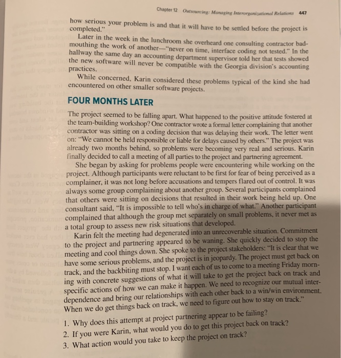 A 2-3 page response to question #1 Case 12.2 The