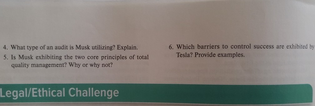 Application of Chapter Content 1. Is Musk