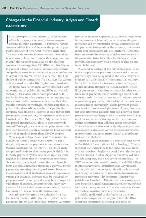 68 Part One Organizations Management, and the