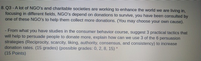 8. Q3 - A lot of NGO's and charitable societies