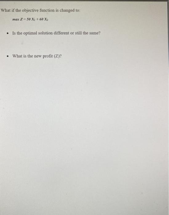 Find the optimum solution for the following