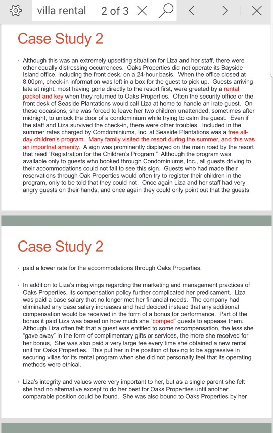 Direction: Read the case study below and answer