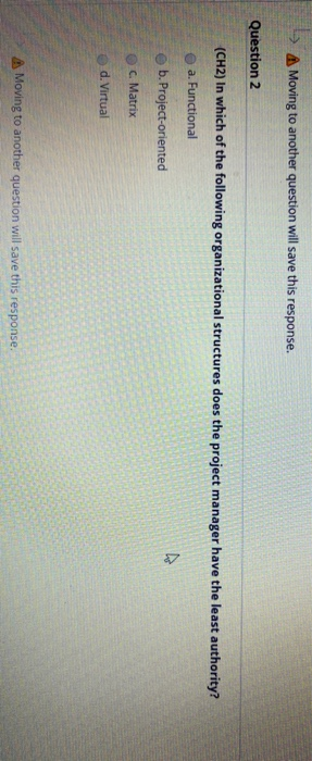 A Moving to another question will save this