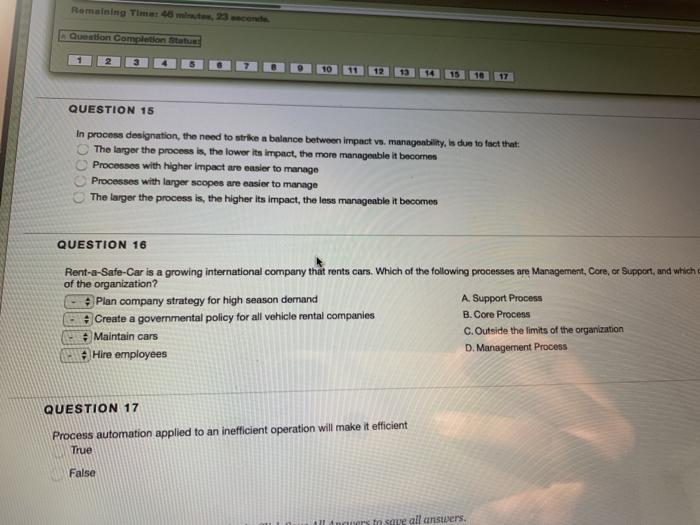 Remaining Times 47 m 36 Question Completion