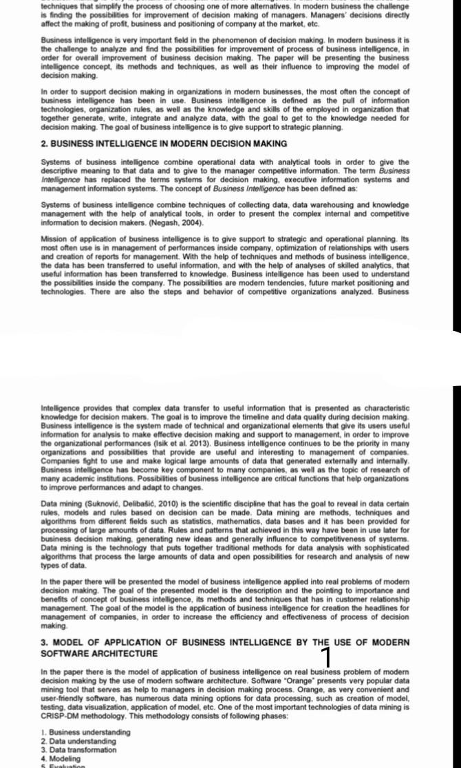 techniques that simplify the process of choosing