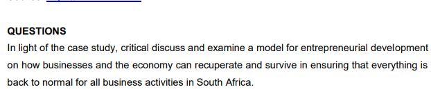 10.1 ASSIGNMENT QUESTIONS: SEMESTER ONE (JANUARY