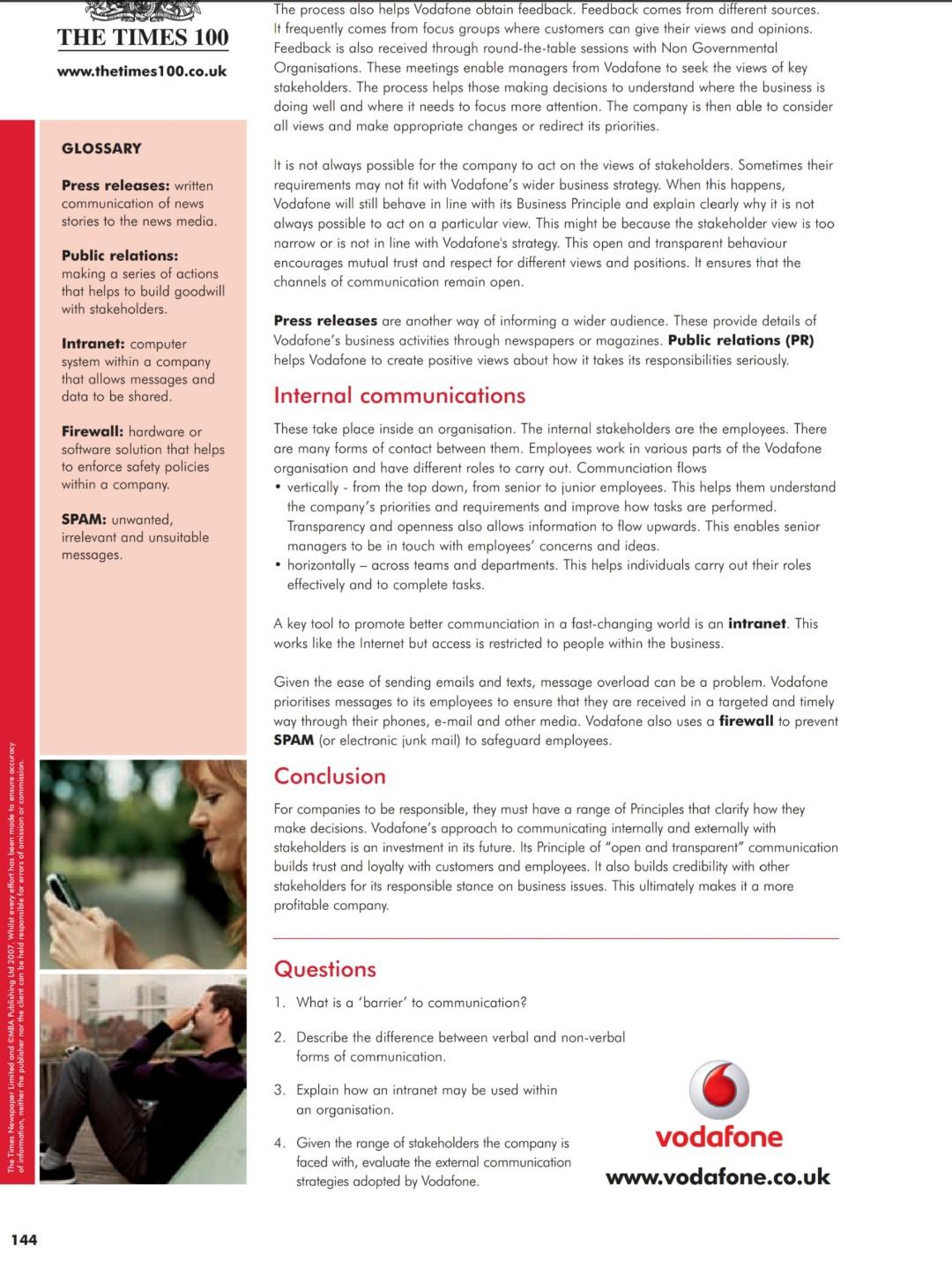 Read the case study and answer the questions at