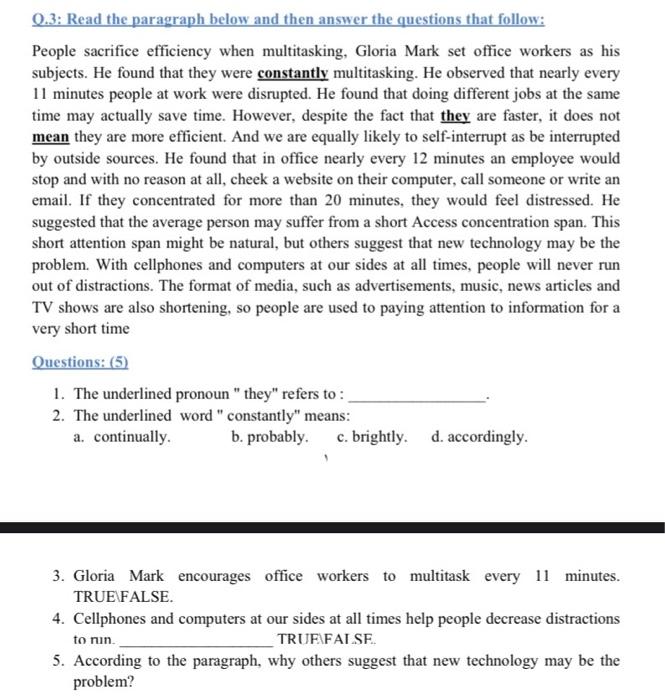 0.3: Read the paragraph below and then answer the