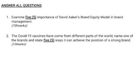 This question is under product and brand