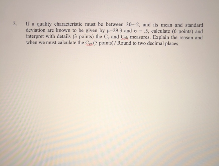 Please include procedures 2. If a quality