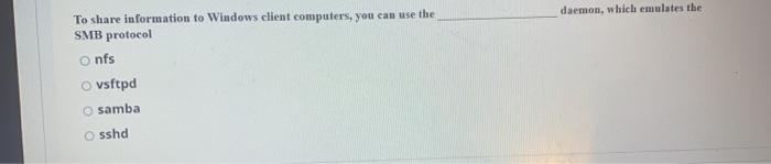 linux daemon, which emulates the To share