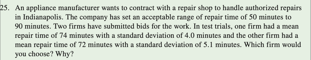Chapter 10: Question #25 (Please answer using