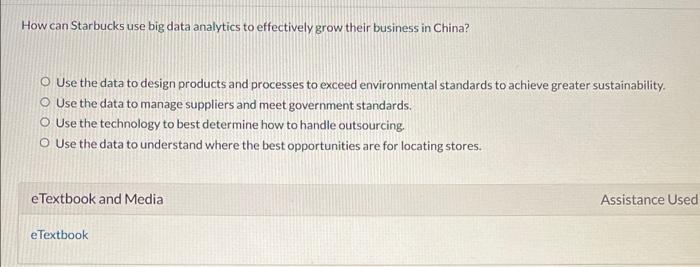 How can Starbucks use big data analytics to