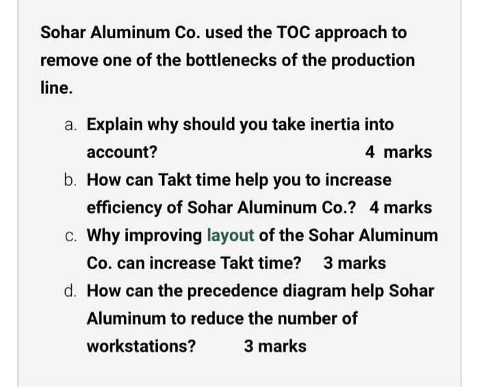 Sohar Aluminum Co. used the TOC approach to