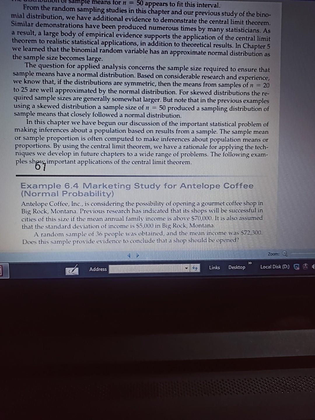 yu Sample means for 11 = 50 appears to fit this