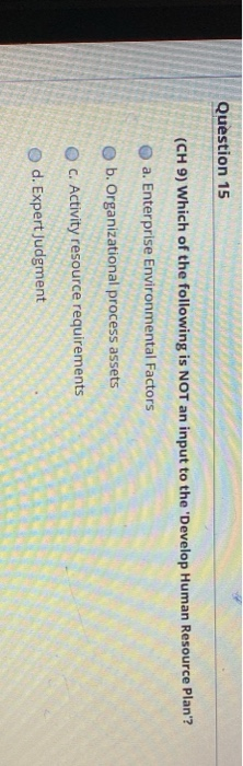 OARE Question 13 (Ch6) Consider the following