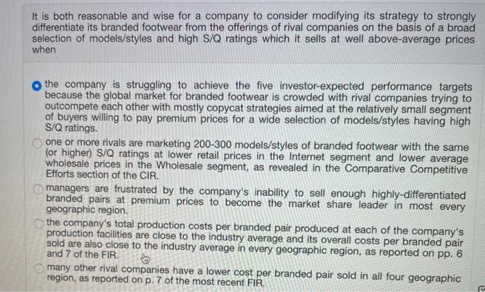 It is both reasonable and wise for a company to