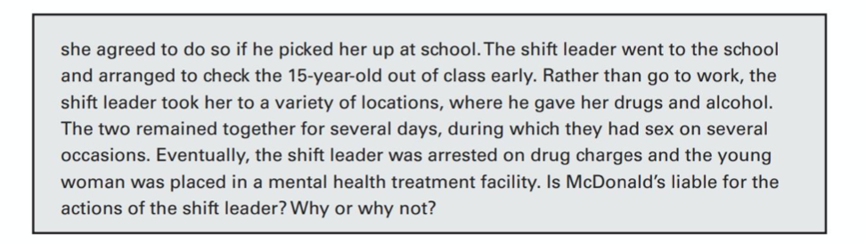 JUST THE FACTS A young woman was hired to work at